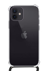 BASEY. Hoes Geschikt voor iPhone 14 Hoesje Shock Proof Case Met Koord Shock Hoes Met Koord - Hoesje Geschikt voor iPhone 14 Hoes Cover Met Koord - Transparant