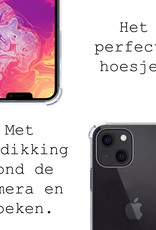BASEY. Hoes Geschikt voor iPhone 14 Plus Hoesje Shock Proof Case Met Koord Shock Hoes Met Koord - Hoesje Geschikt voor iPhone 14 Plus Hoes Cover Met Koord - Transparant