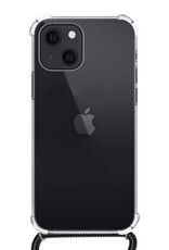 BASEY. Hoes Geschikt voor iPhone 14 Plus Hoesje Shock Proof Case Met Koord Shock Hoes Met Koord - Hoesje Geschikt voor iPhone 14 Plus Hoes Cover Met Koord - Transparant
