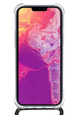 BASEY. Hoes Geschikt voor iPhone 14 Plus Hoesje Shock Proof Case Met Koord Shock Hoes Met Koord - Hoesje Geschikt voor iPhone 14 Plus Hoes Cover Met Koord - Transparant