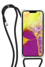 NoXx Hoes Geschikt voor iPhone 14 Plus Hoesje Transparant Met Telefoonkoord Cover Shock Proof Case Koord Hoes