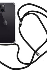 Nomfy Hoesje Geschikt voor iPhone 14 Plus Hoesje Shock Proof Transparant Met Telefoonketting Case Shock Koord - Hoesje Geschikt voor iPhone 14 Plus Shock Proof Case Met Koord - Transparant