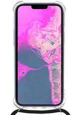 Nomfy Hoesje Geschikt voor iPhone 14 Plus Hoesje Shock Proof Transparant Met Telefoonketting Case Shock Koord - Hoesje Geschikt voor iPhone 14 Plus Shock Proof Case Met Koord - Transparant