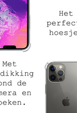 Hoes voor iPhone 14 Pro Max Hoesje Shock Proof Case Met Koord - Hoes voor iPhone 14 Pro Max Shock Cover Hoes Met Koord - Transparant
