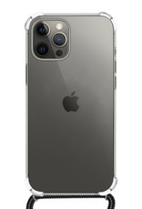 NoXx Hoes Geschikt voor iPhone 14 Pro Max Hoesje Transparant Met Telefoonkoord Cover Shock Proof Case Koord Hoes