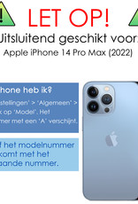 NoXx Hoes Geschikt voor iPhone 14 Pro Max Hoesje Transparant Met Telefoonkoord Cover Shock Proof Case Koord Hoes