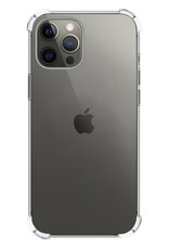BASEY. Hoes Geschikt voor iPhone 14 Pro Hoesje Shock Proof Case Hoes Siliconen Met Screenprotector - Hoesje Geschikt voor iPhone 14 Pro Hoes Cover Shockproof - Transparant