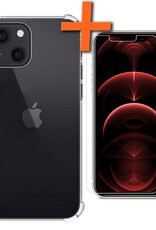 Nomfy Hoesje Geschikt voor iPhone 14 Hoesje Shock Proof Cover Case Shockproof Met Screenprotector - Hoes Geschikt voor iPhone 14 Hoes Siliconen Back Case - Transparant