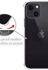 Hoes voor iPhone 14 Hoesje Shock Proof Cover Case Shockproof Met 2x Screenprotector - Hoes voor iPhone 14 Transparant Shock Proof Back Case