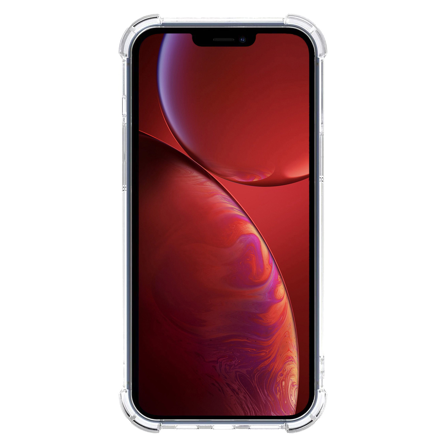 NoXx Hoes Geschikt voor iPhone 14 Pro Hoesje Siliconen Cover Shock Proof Back Case Shockproof Hoes Met Screenprotector - Transparant