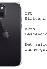 BASEY. Hoes Geschikt voor iPhone 14 Hoesje Shock Proof Case Hoes Siliconen Met 2x Screenprotector - Hoesje Geschikt voor iPhone 14 Hoes Cover Shockproof - Transparant