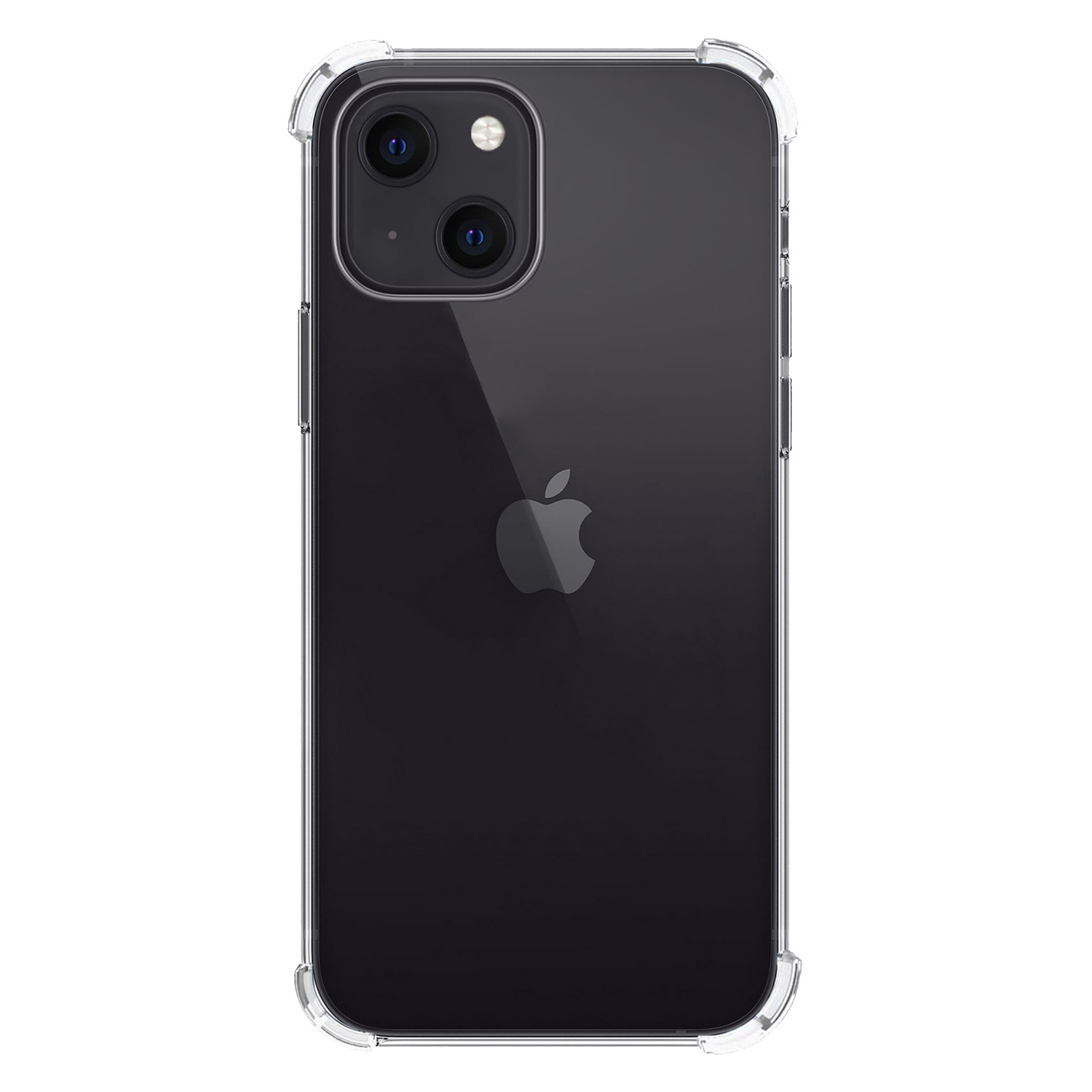 BASEY. Hoes Geschikt voor iPhone 14 Plus Hoesje Shock Proof Case Hoes Siliconen Met 2x Screenprotector - Hoesje Geschikt voor iPhone 14 Plus Hoes Cover Shockproof - Transparant