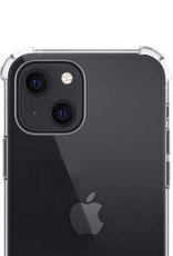 NoXx Hoes Geschikt voor iPhone 14 Plus Hoesje Siliconen Cover Shock Proof Back Case Shockproof Hoes Met 2x Screenprotector - Transparant