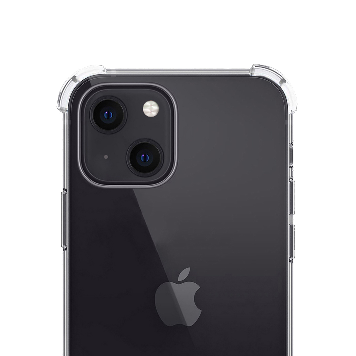 Hoes Geschikt voor iPhone 14 Hoesje Siliconen Cover Shock Proof Back Case Shockproof Hoes Met Screenprotector - Transparant