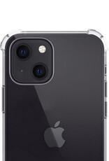 NoXx Hoes Geschikt voor iPhone 14 Plus Hoesje Siliconen Cover Shock Proof Back Case Shockproof Hoes Met Screenprotector - Transparant