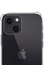 Hoes Geschikt voor iPhone 14 Pro Max Hoesje Siliconen Cover Shock Proof Back Case Shockproof Hoes Met 2x Screenprotector - Transparant