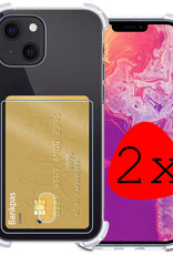 BASEY. Hoes Geschikt voor iPhone 14 Hoesje Shock Proof Case Hoes - Hoesje Geschikt voor iPhone 14 Hoes Cover Shockproof - Transparant - 2 Stuks