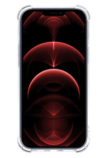 Nomfy Hoesje Geschikt voor iPhone 14 Hoesje Pasjeshouder Shockproof Pas Houder - Hoesje Geschikt voor iPhone 14 Hoes Met Kaarthouder - Transparant - 2 PACK