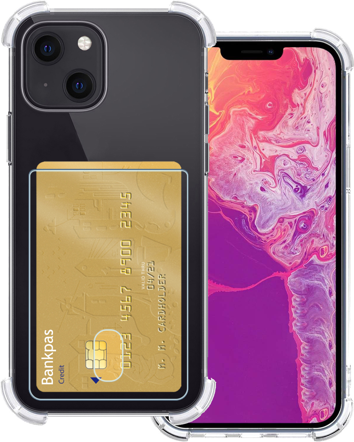 BASEY. Hoes Geschikt voor iPhone 14 Plus Hoesje Shock Proof Case Hoes - Hoesje Geschikt voor iPhone 14 Plus Hoes Cover Shockproof - Transparant