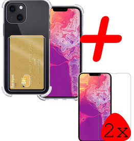 BASEY. BASEY. iPhone 14 Hoesje Pashouder Met 2x Screenprotector