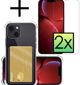 NoXx NoXx iPhone 14 Hoesje Pashouder Met 2x Screenprotector