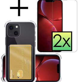 NoXx NoXx iPhone 14 Plus Hoesje Pashouder Met 2x Screenprotector