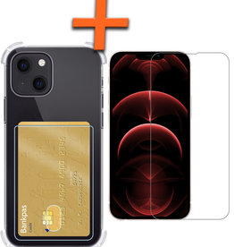 Nomfy Nomfy iPhone 14 Plus Hoesje Pashouder Met 2x Screenprotector