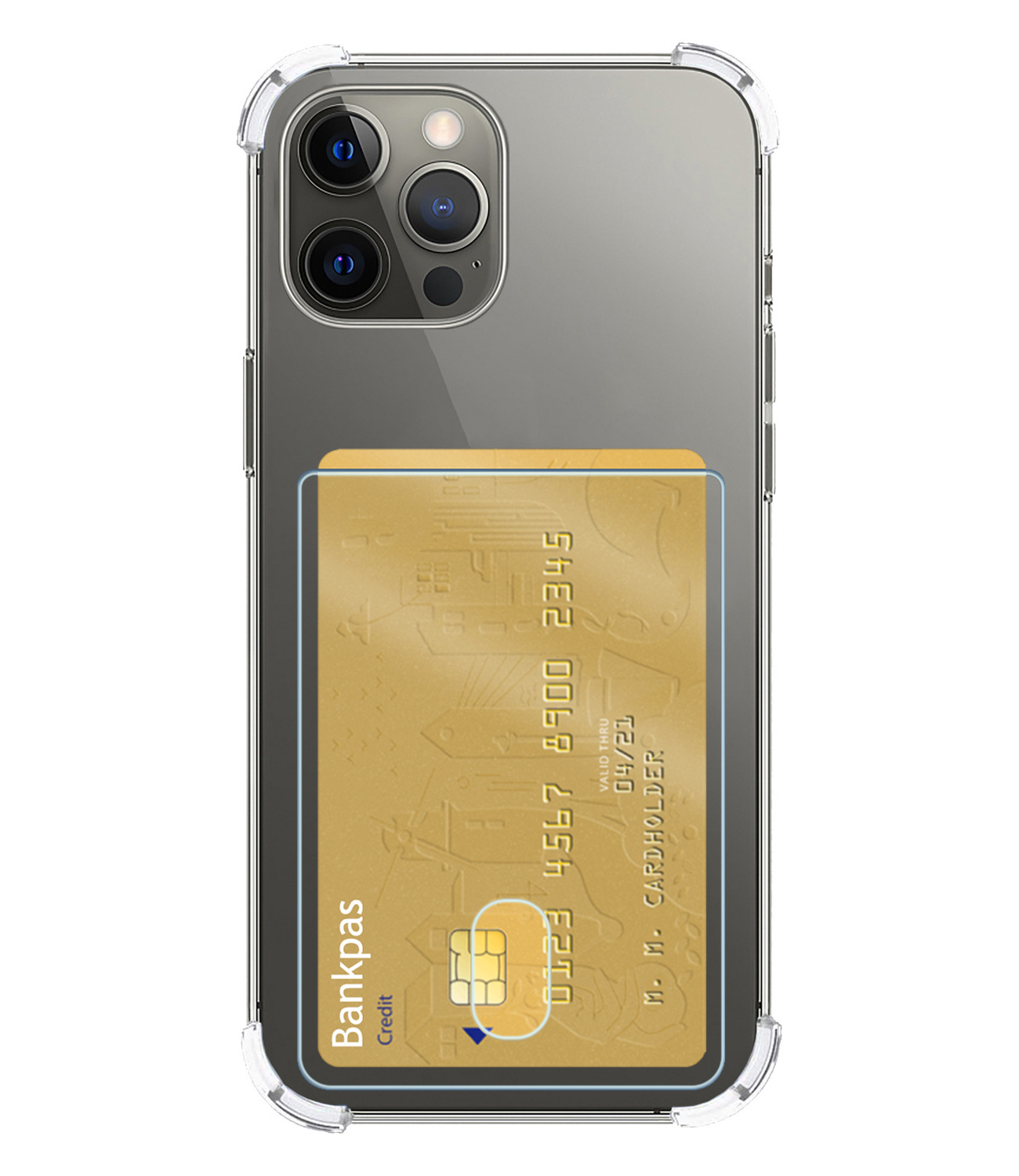 BASEY. Hoes Geschikt voor iPhone 14 Pro Max Hoesje Shock Proof Case Hoes Met Screenprotector - Hoesje Geschikt voor iPhone 14 Pro Max Hoes Cover Shockproof - Transparant