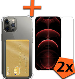Nomfy Nomfy iPhone 14 Pro Max Hoesje Pashouder Met 2x Screenprotector
