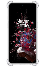NoXx Hoes Geschikt voor OnePlus 10T Hoesje Siliconen Cover Shock Proof Back Case Shockproof Hoes - Transparant - 2x