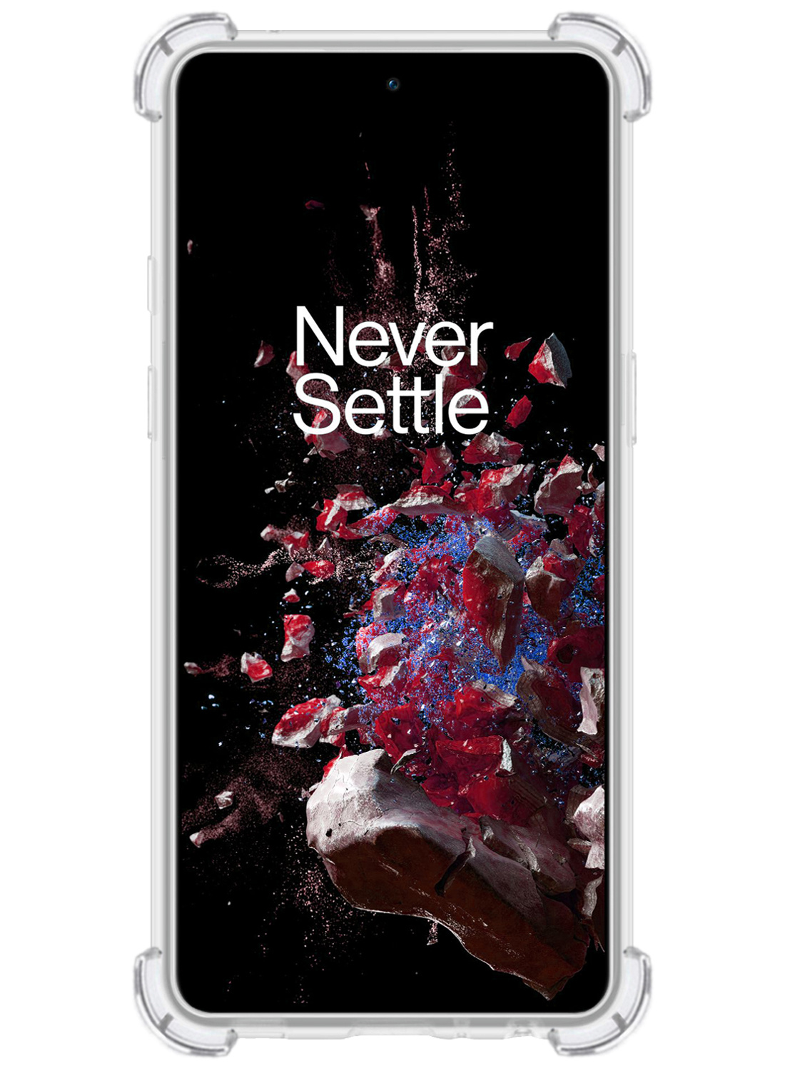 NoXx Hoes Geschikt voor OnePlus 10T Hoesje Siliconen Cover Shock Proof Back Case Shockproof Hoes - Transparant - 2x