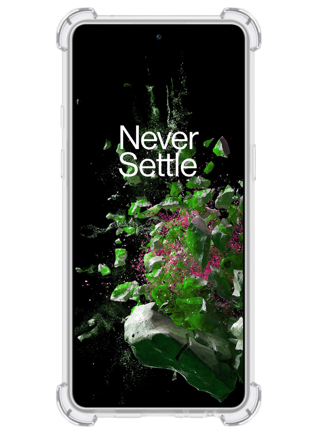 Nomfy Hoesje Geschikt voor OnePlus 10T Hoesje Shock Proof Cover Case Shockproof - Hoes Geschikt voor OnePlus 10T Hoes Siliconen Back Case - Transparant - 2 PACK