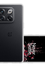 NoXx Hoes Geschikt voor OnePlus 10T Hoesje Cover Siliconen Back Case Hoes - Transparant