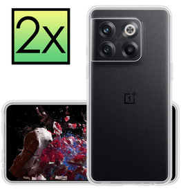 NoXx OnePlus 10T Hoesje Siliconen - Transparant - 2 PACK