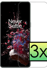 NoXx Screenprotector Geschikt voor OnePlus 10T Screenprotector Tempered Glass Gehard Glas Beschermglas - 3x