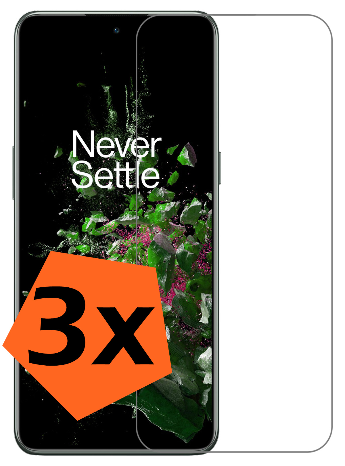 Nomfy Screenprotector Geschikt voor OnePlus 10T Screenprotector Bescherm Glas Tempered Glass - Screenprotector Geschikt voor OnePlus 10T Screen Protector - 3 PACK