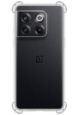 NoXx Hoes Geschikt voor OnePlus 10T Hoesje Siliconen Cover Shock Proof Back Case Shockproof Hoes Met 2x Screenprotector - Transparant