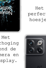 BASEY. Hoes Geschikt voor OnePlus 10T Hoesje Siliconen Back Cover Case Met Screenprotector - Hoesje Geschikt voor OnePlus 10T Hoes Cover Hoesje - Transparant