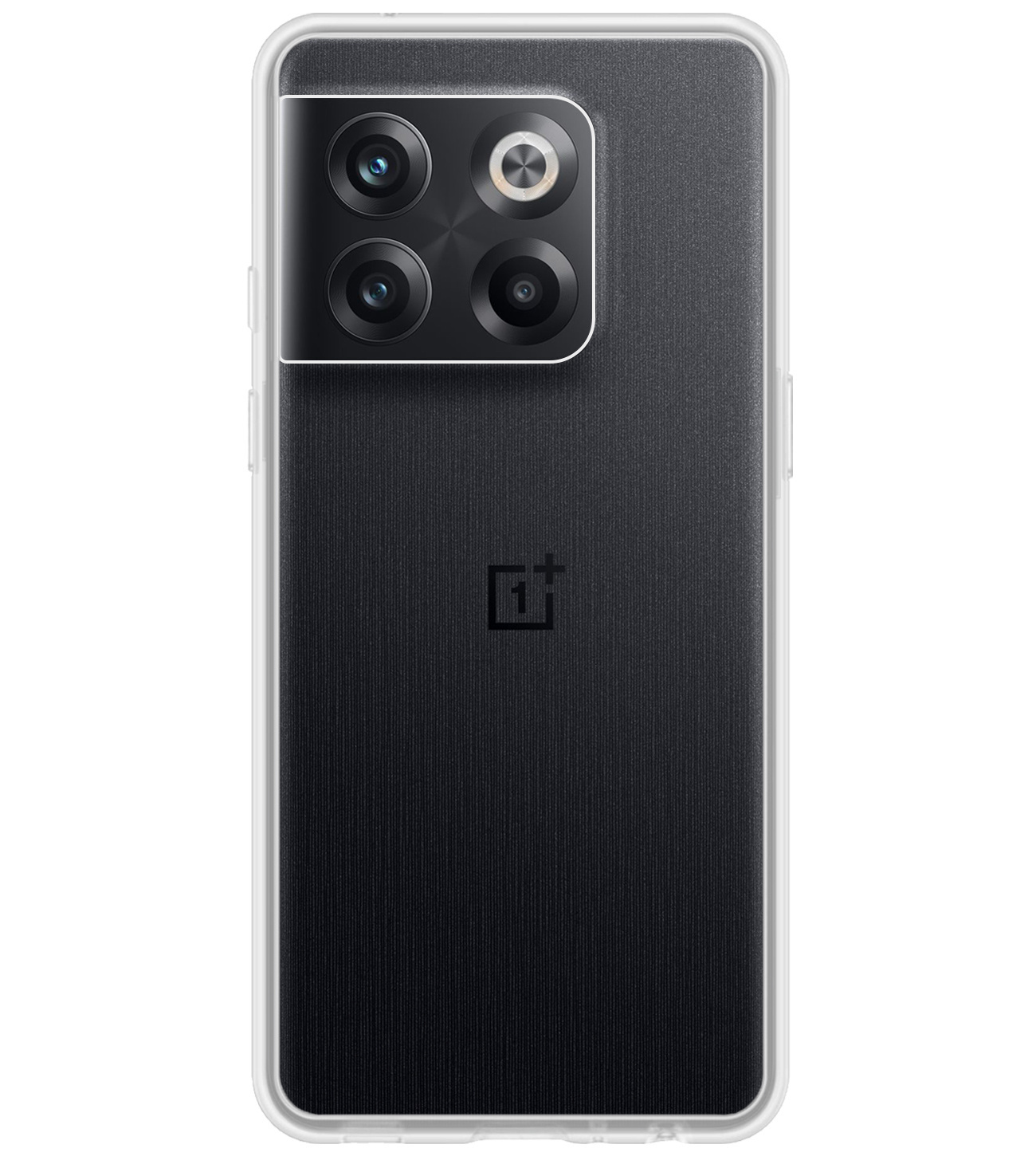 BASEY. Hoes Geschikt voor OnePlus 10T Hoesje Siliconen Back Cover Case Met Screenprotector - Hoesje Geschikt voor OnePlus 10T Hoes Cover Hoesje - Transparant