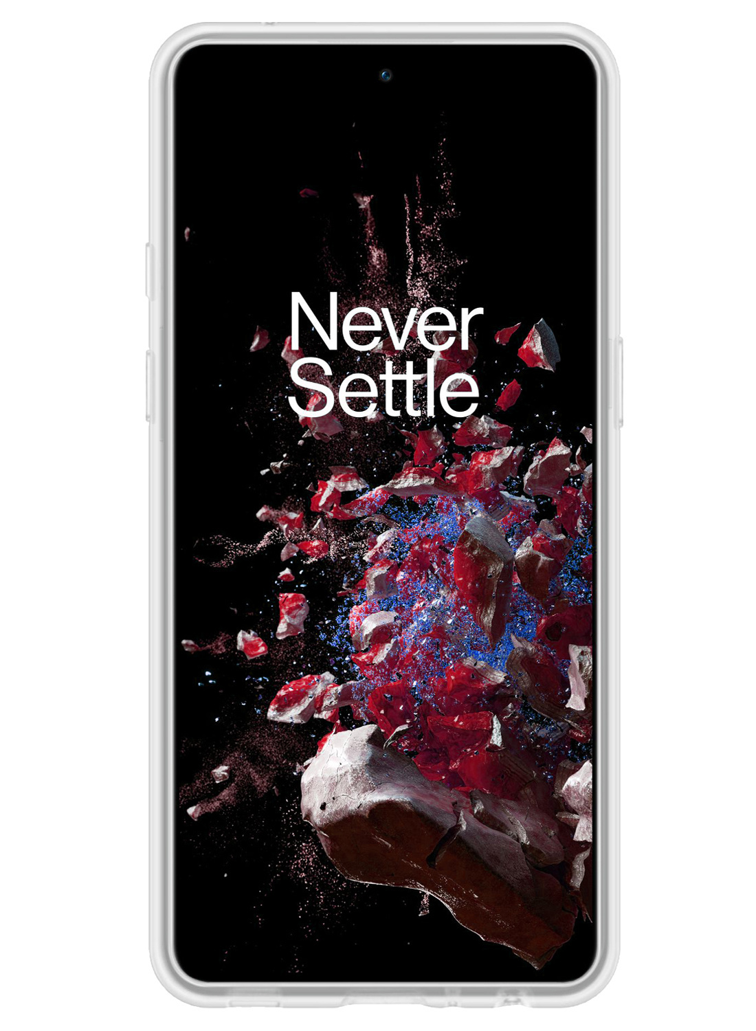 NoXx Hoes Geschikt voor OnePlus 10T Hoesje Cover Siliconen Back Case Hoes Met Screenprotector - Transparant