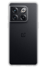 NoXx Hoes Geschikt voor OnePlus 10T Hoesje Cover Siliconen Back Case Hoes Met Screenprotector - Transparant