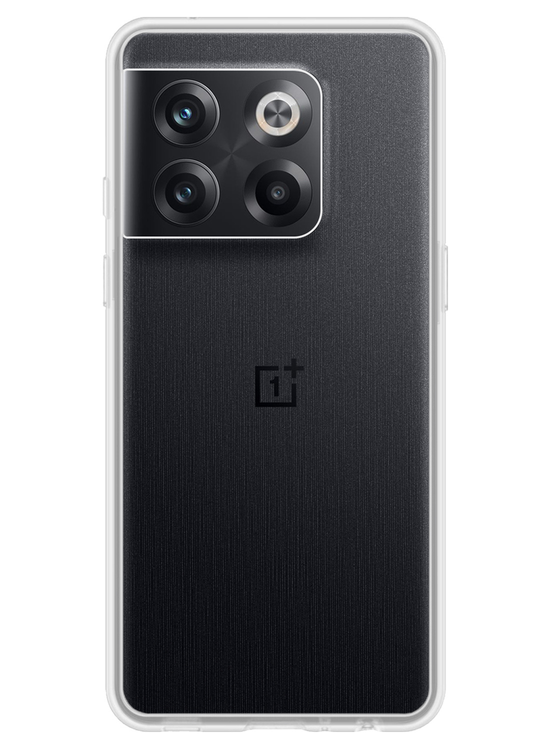 OnePlus 10T Hoesje Back Cover Siliconen Case Hoes Met 2x Screenprotector - Transparant