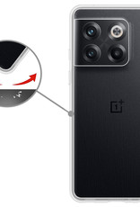 Nomfy Hoesje Geschikt voor OnePlus 10T Hoesje Siliconen Cover Case Met Screenprotector - Hoes Geschikt voor OnePlus 10T Hoes Back Case - Transparant