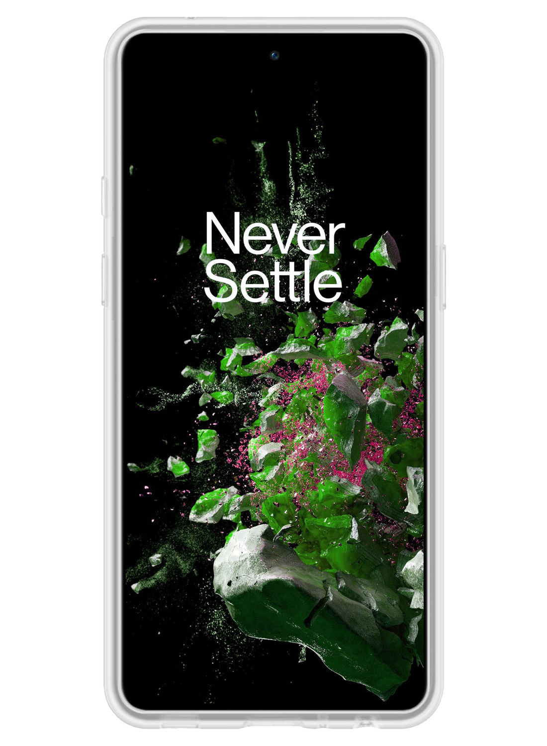 Nomfy Hoesje Geschikt voor OnePlus 10T Hoesje Siliconen Cover Case Met Screenprotector - Hoes Geschikt voor OnePlus 10T Hoes Back Case - Transparant