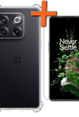 Nomfy Hoesje Geschikt voor OnePlus 10T Hoesje Shock Proof Cover Case Shockproof Met Screenprotector - Hoes Geschikt voor OnePlus 10T Hoes Siliconen Back Case - Transparant