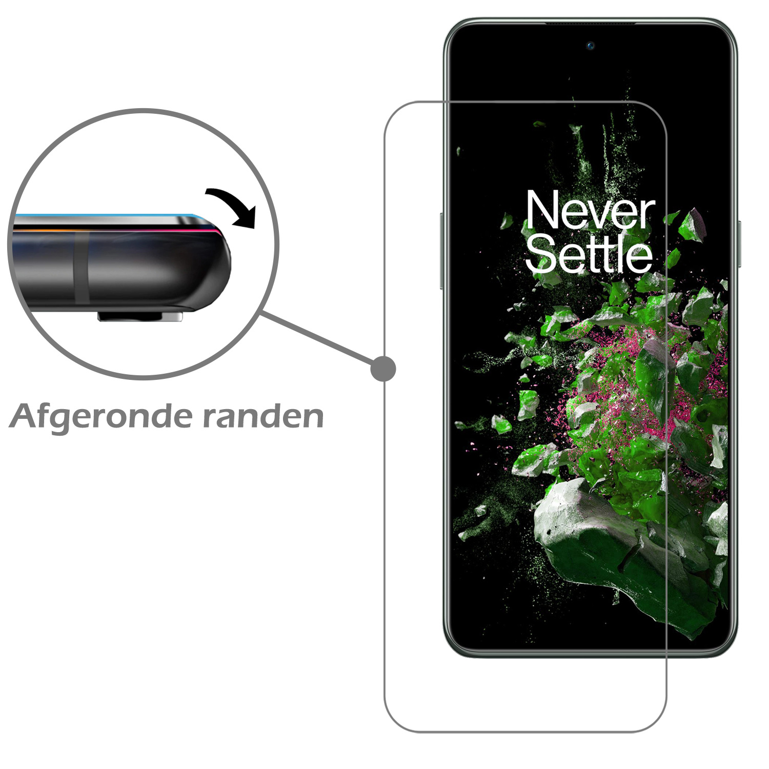 Nomfy Hoesje Geschikt voor OnePlus 10T Hoesje Shock Proof Cover Case Shockproof Met Screenprotector - Hoes Geschikt voor OnePlus 10T Hoes Siliconen Back Case - Transparant
