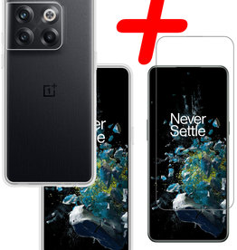 BASEY. BASEY. OnePlus 10T Hoesje Siliconen Met Screenprotector - Transparant