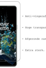 BASEY. Hoes Geschikt voor OnePlus 10T Hoesje Siliconen Back Cover Case Met Screenprotector - Hoesje Geschikt voor OnePlus 10T Hoes Cover Hoesje - Transparant