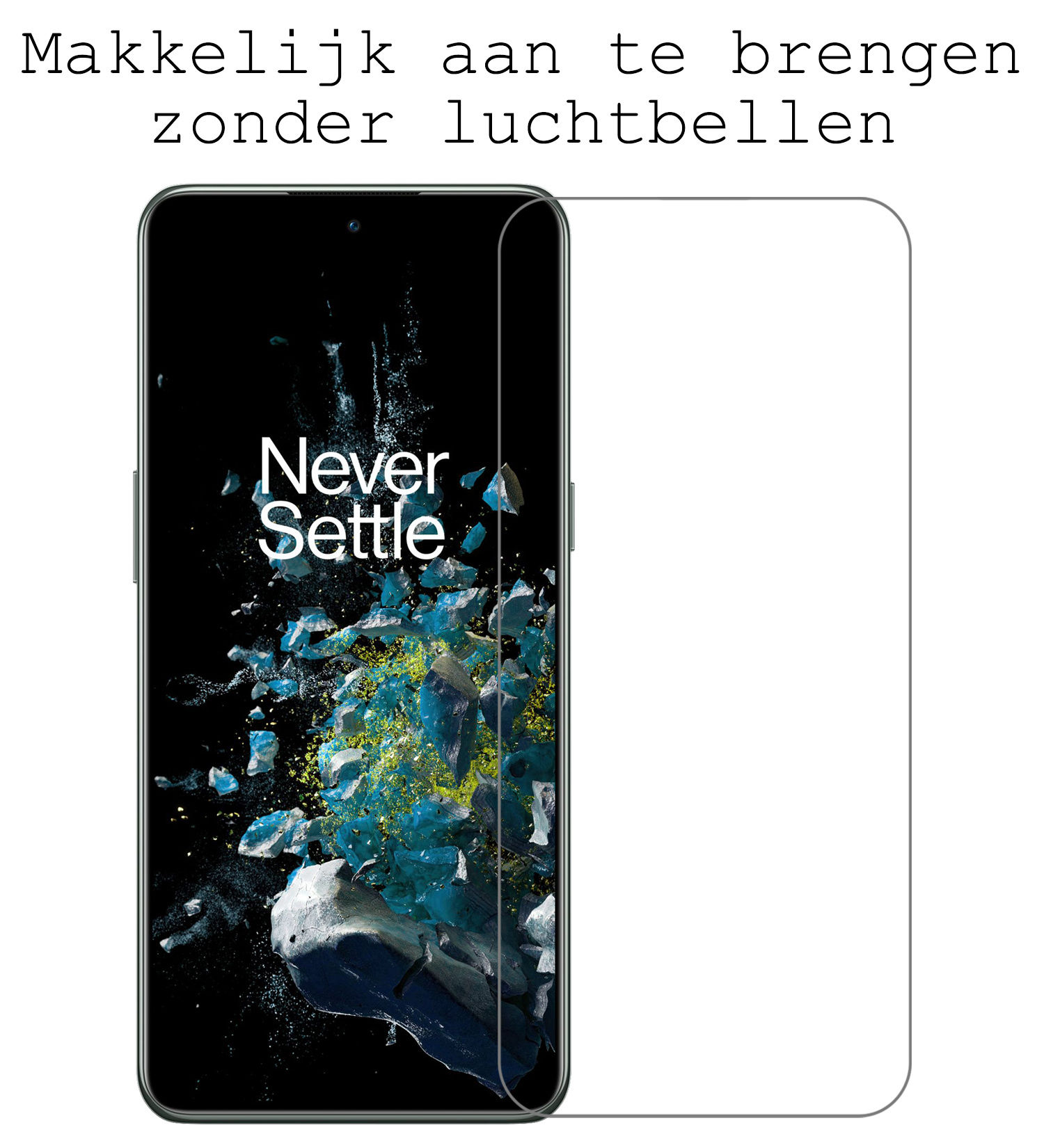 BASEY. Hoes Geschikt voor OnePlus 10T Hoesje Siliconen Back Cover Case Met 2x Screenprotector - Hoesje Geschikt voor OnePlus 10T Hoes Cover Hoesje - Transparant