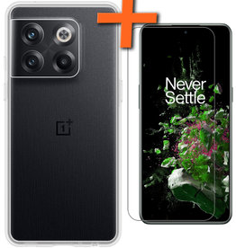 Nomfy Nomfy OnePlus 10T Hoesje Siliconen Met Screenprotector - Transparant